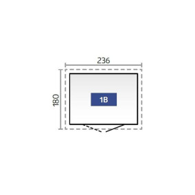  Biohort | Berging Neo 1B | Dubbele Deur | Zilver-Metallic 261388-10